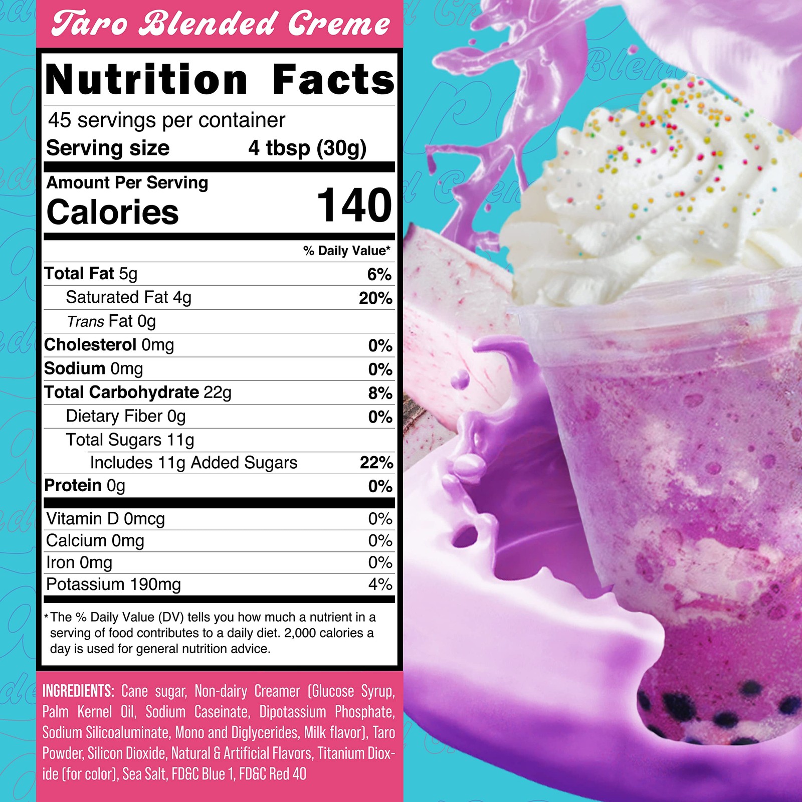 Taro milk tea powder [2.95 lbs] (45 servings) taro powder for bubble tea. Bul…