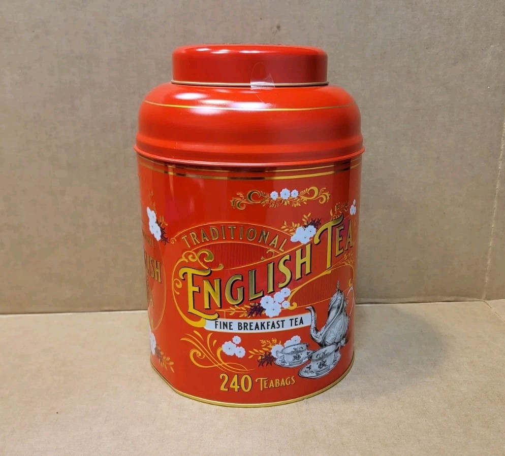 New English Teas Vintage Victorian 240 Bags New 2/2027 Cannister Breakfast Tea