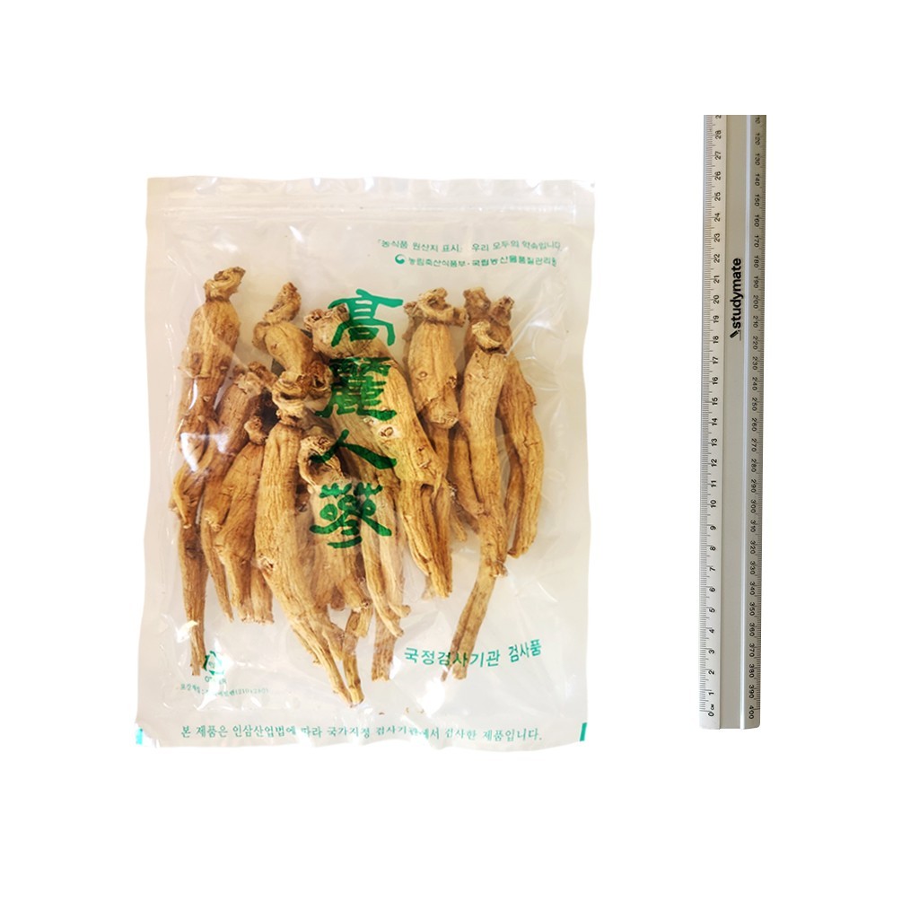 Top Grade 6-Year-Old Korean Ginseng (Dried White Ginseng) / 300g 15 Roots