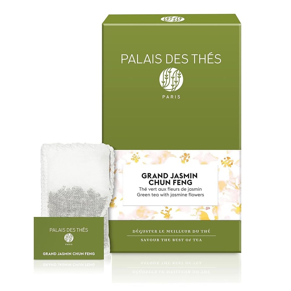 Grand Jasmine Chun Feng Green Tea Premium Bags Serves 20 Cups Hot Drink
