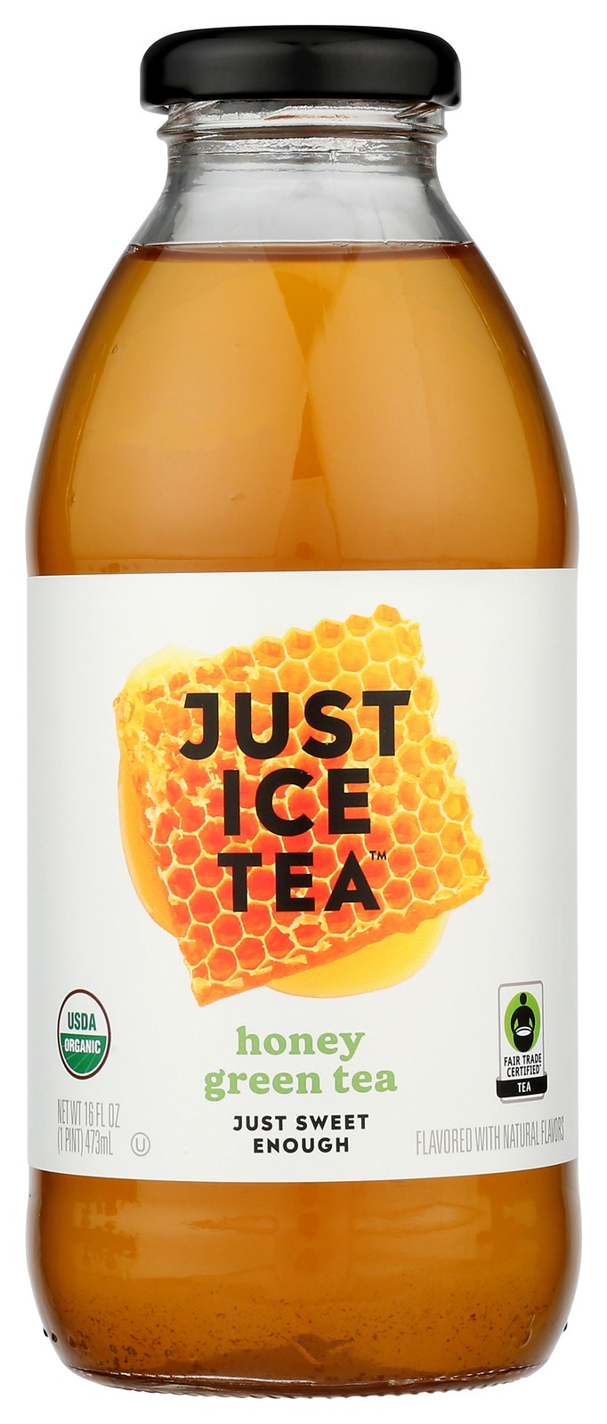 Just Ice Tea Honey Green 16 Fl Oz Usda Organic Fair Trade 12 Pack