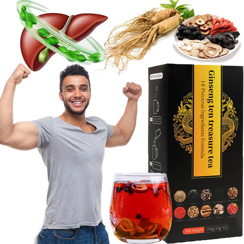 5Box Kidney Tea Formula Ginseng Ten Treasure Tea, Kidney Tea Chinese Herbal Tea