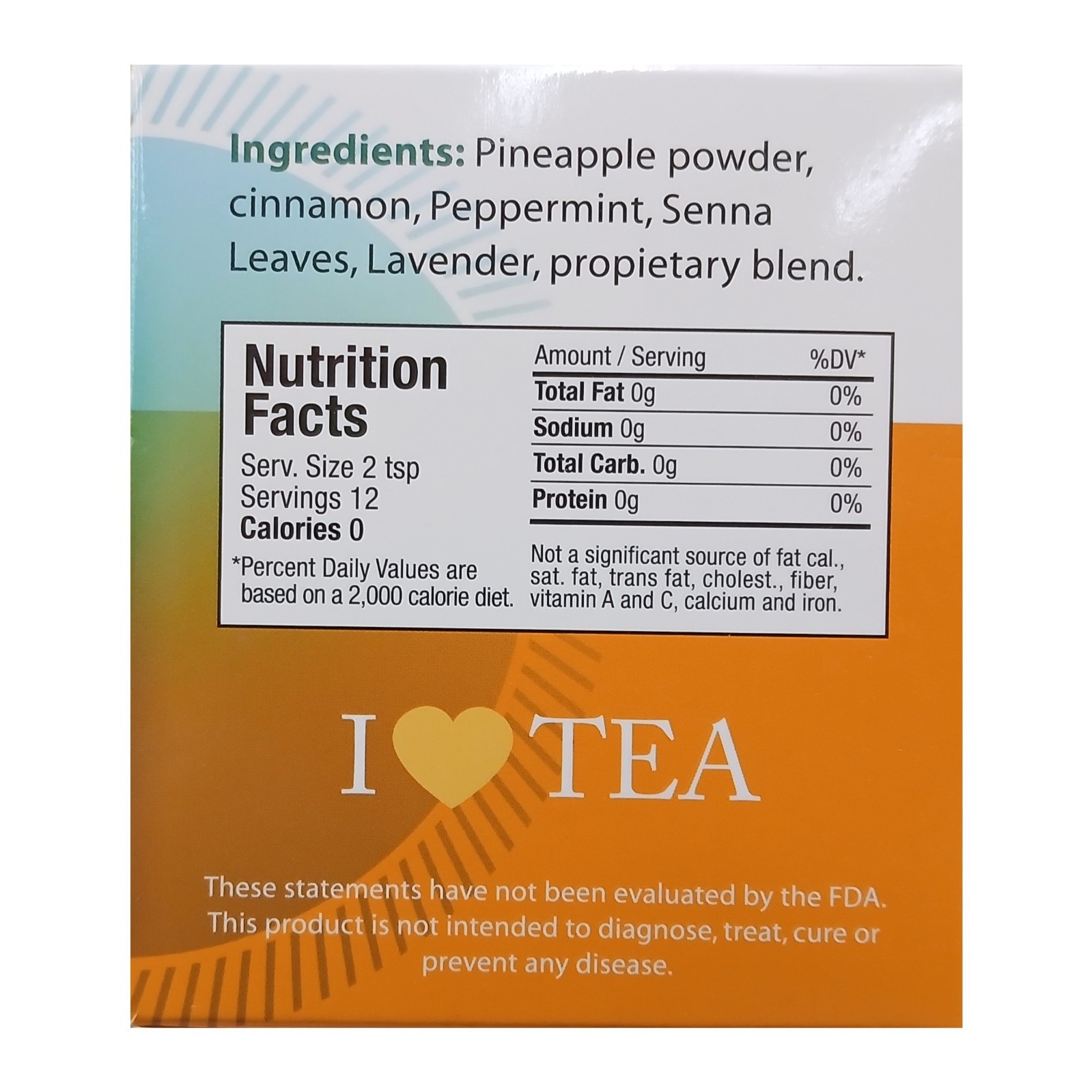 Mother Earth Pineapple Slim Tea Blend -Weight Loss-Caffeine Free 48 Tea Bags