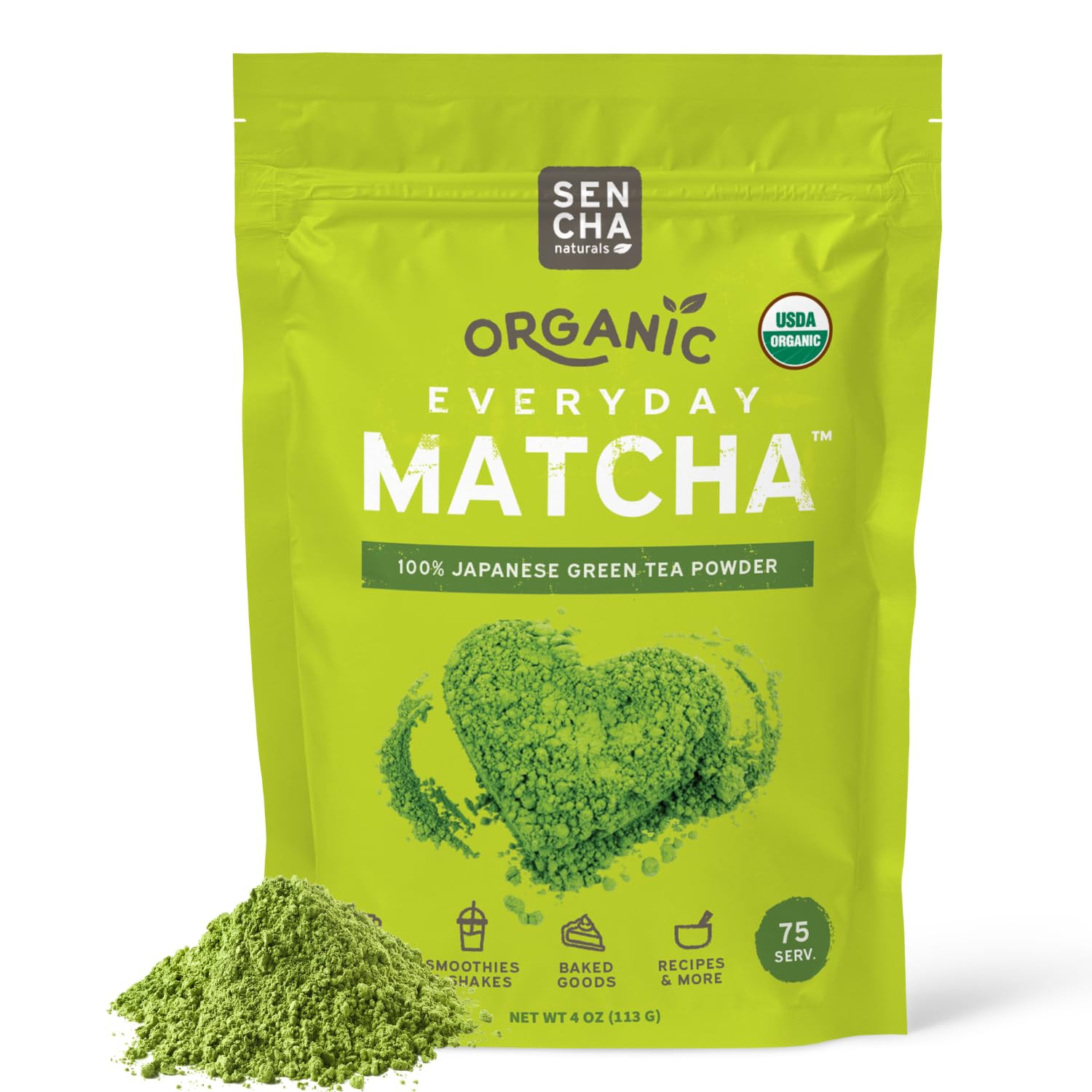 SEN CHA Naturals Organic Everyday Matcha Powder, Authentic Japanese Matcha Green