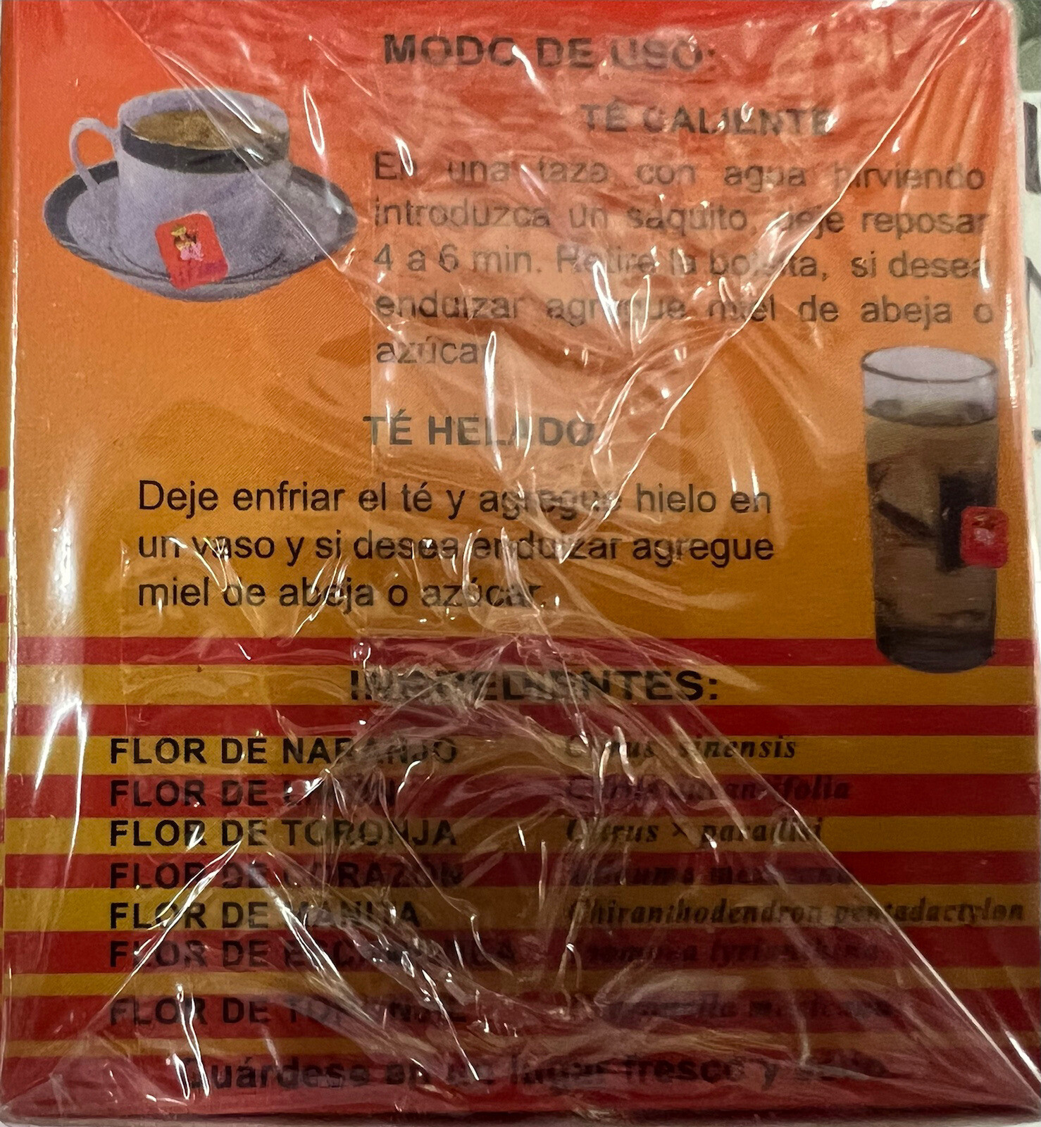 Te de 12 Flores 25 Tea Bags Flor De Manita Flor De Toronja Toronjil Limon