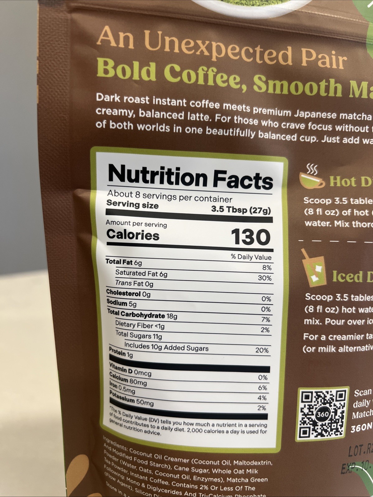 Matchalicious™ Premium Japanese Dirty Coffee + Matcha Latte 7.5oz New Exp 10/27
