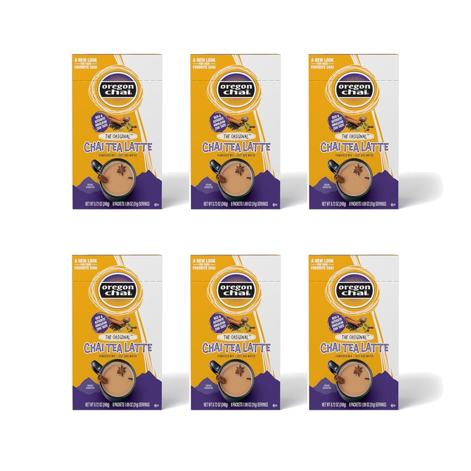 Authentic Chai Tea Spice Blend, 6 Packs