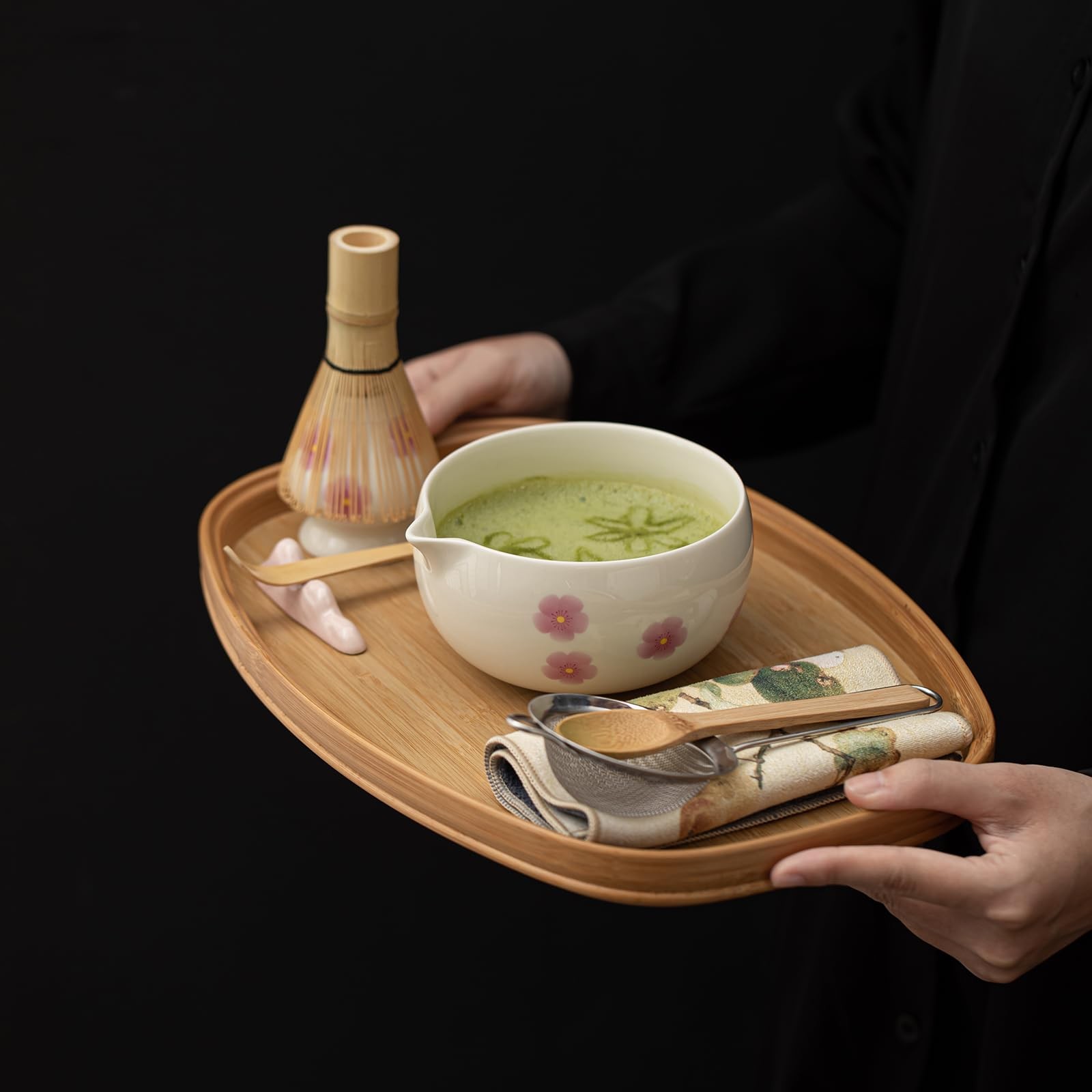 Matcha Whisk Set,8 Pcs Ceramic Matcha Set,Matcha Kit for Matcha Lovers,Tradit…