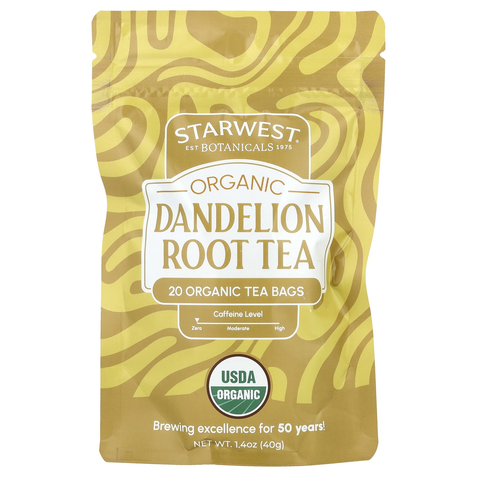 Organic Dandelion Root Tea, 20 Tea Bags, 1.4 oz (40 g)