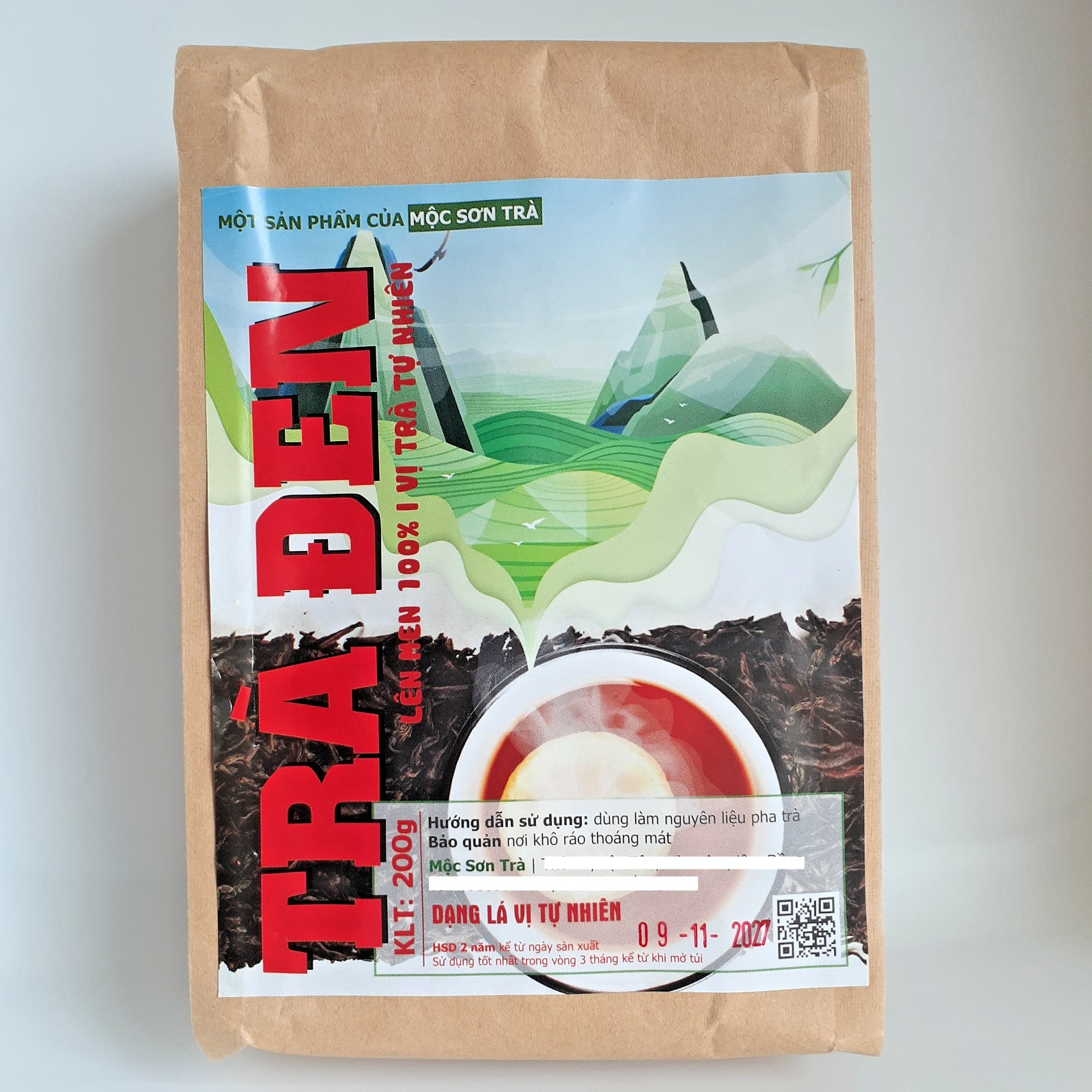 Black Tea Loose Leaf 7.05 oz 200g 100% Fermented Natural Flavor