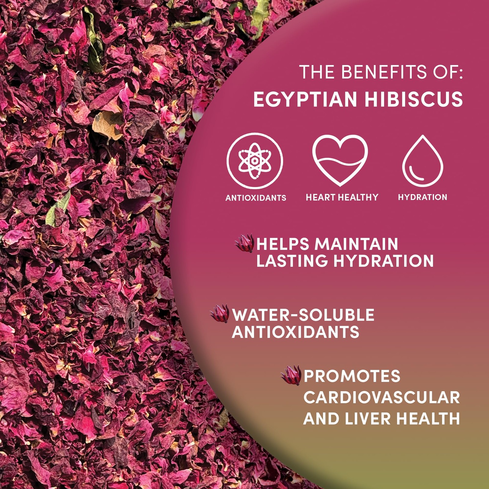 Organic Hibiscus Tea – 8 oz, Loose Leaf, Cut and Sifted – 100% Egyptian Hibis…