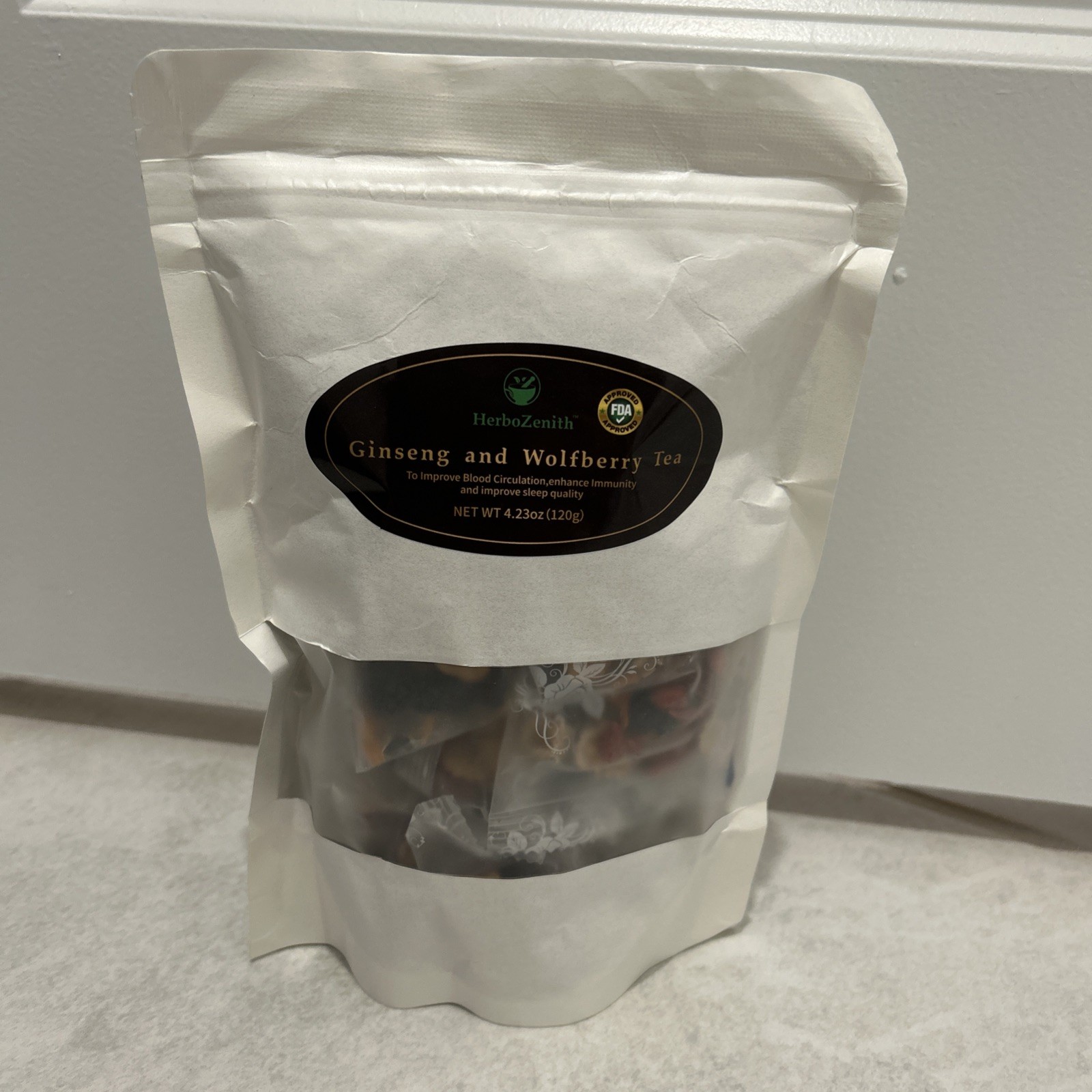 HerboZenith Ginseng and Wolfberry Tea 4.23 Oz 120g