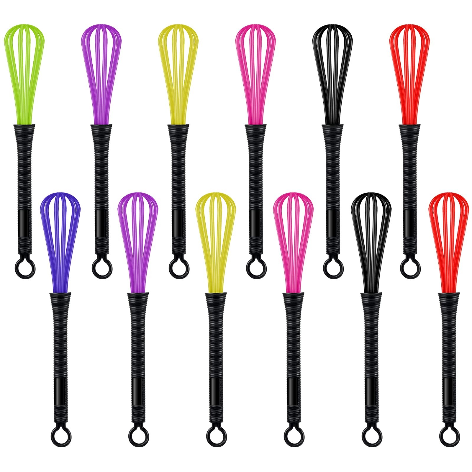 12 Pack Hair Color Whisk green, blue, purple, yellow, pink, black, dark red
