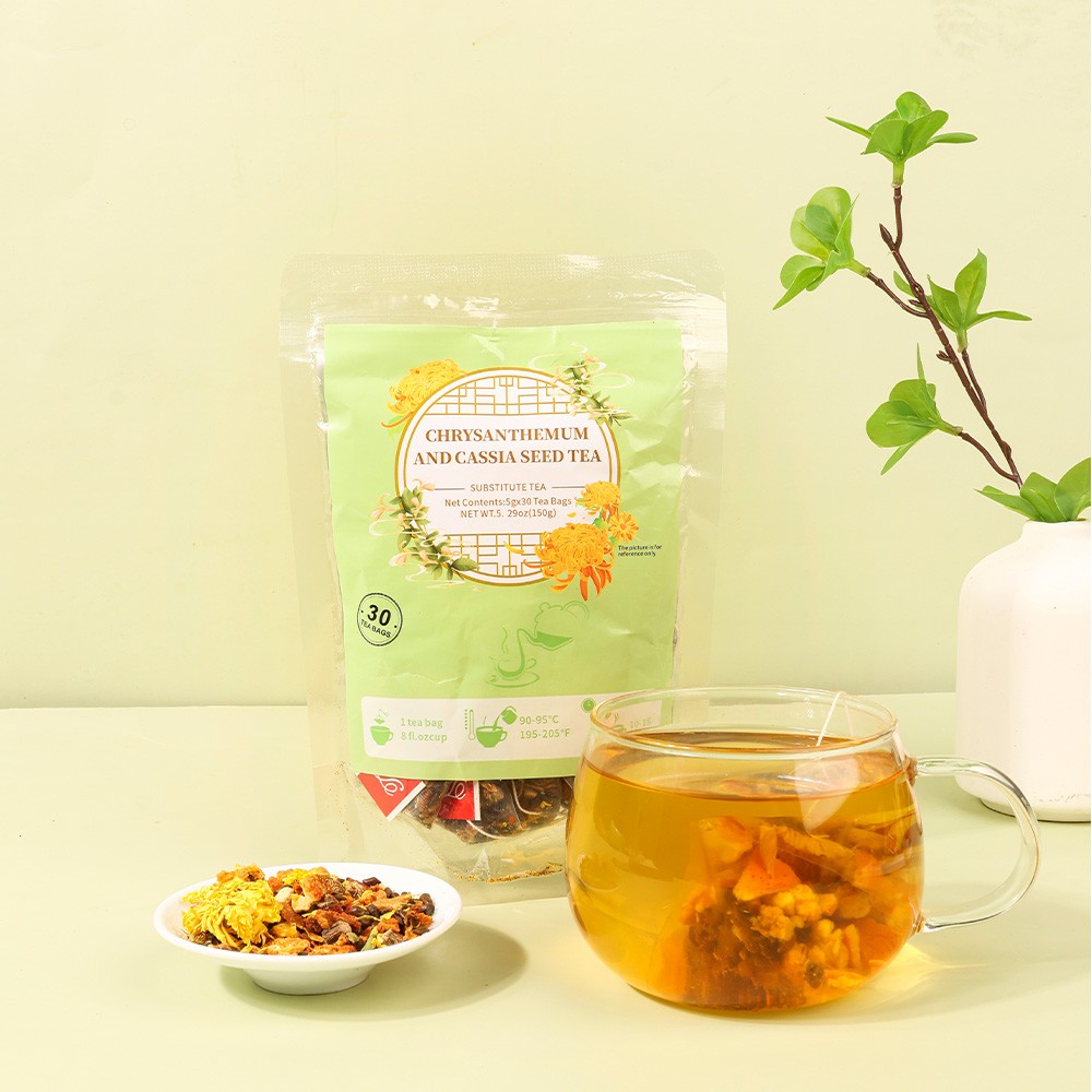 Chrysanthemum Cassia Seeds Tea Honeysuckle Wolf-Berry Burdock Root Herbal Teabag