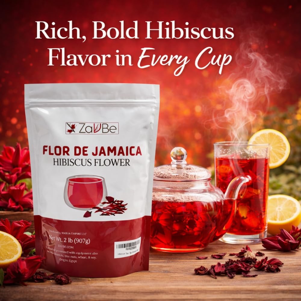 Hibiscus Tea 1lb Dried Hibiscus Flower (16oz) perfect for Hibiscus Tea loose lea