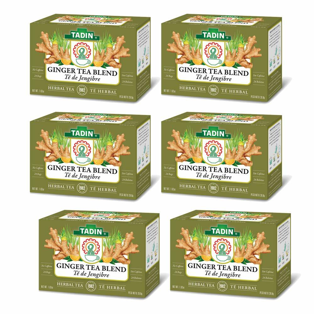 Tadin Gengibre / Ginger Herbal Tea. Calming, Soothing & Caffeine-Free. 24 Bags.