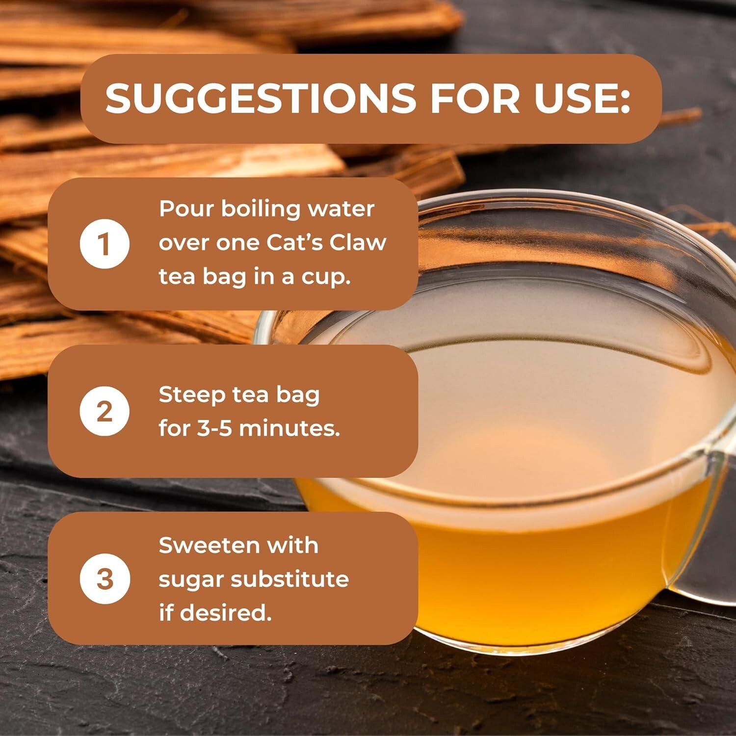 Cat’s Claw Tea (Uña de Gato) 25 Herbal Teabags