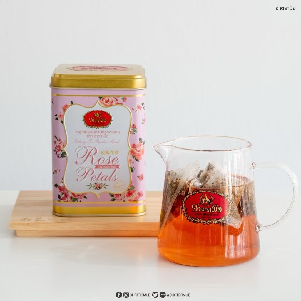 Cha Tra Mue, original rose tea, Thai tea, Rose Tea, Premium Tea Bag Can