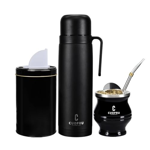 Stainless Steel Yerba Mate Kit with Gourd, Bombilla & Cleaning Brush