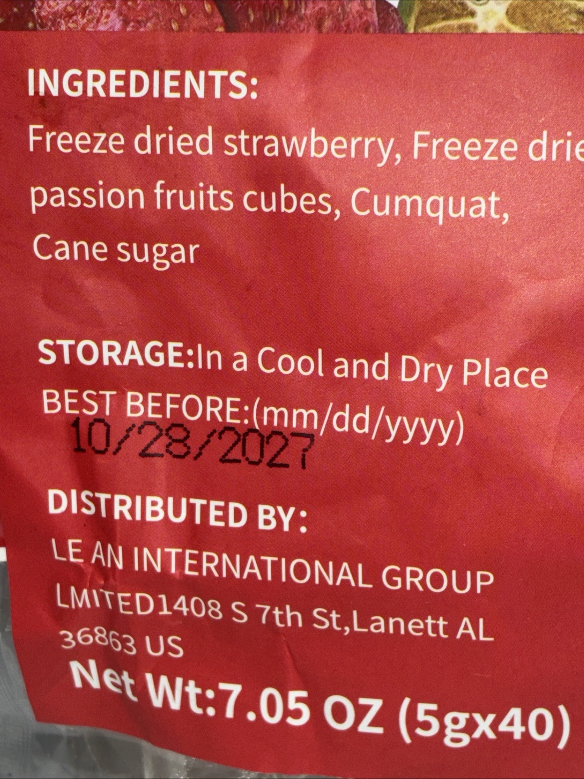 2 Sealed Bags Strawberry Passion Ice Fruit + Citrus Tea Bags