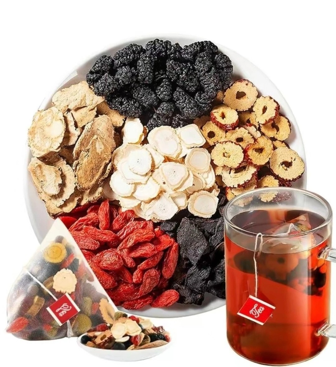 Kidney Tea 30 Bags Ginseng five Treasure Tea Formula Traditional Chinese Herbal