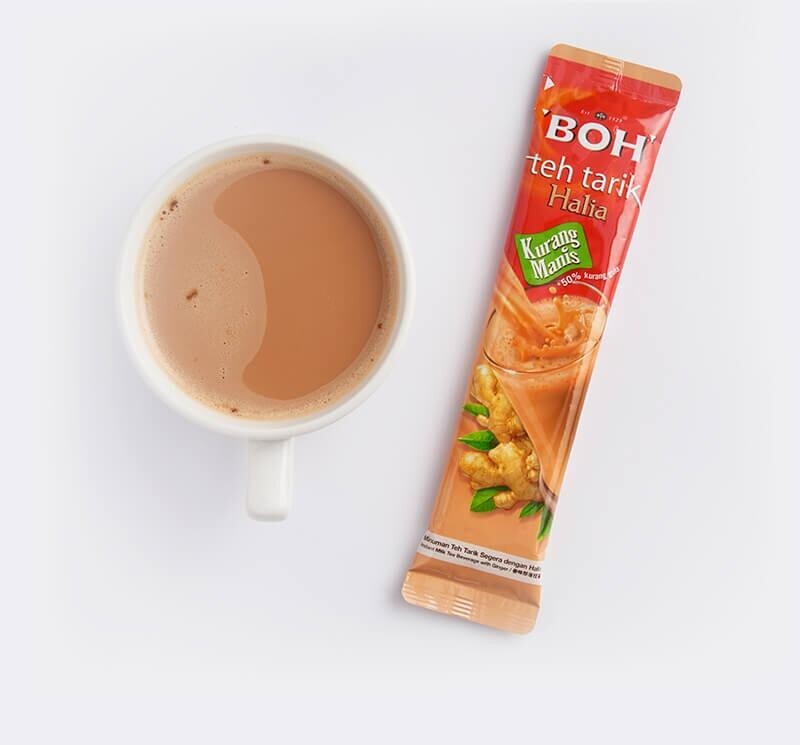 8x BOH Teh Tarik INSTANT GINGER MILK TEA Less Sweet Drink (12’s x 26g) FREE SHIP