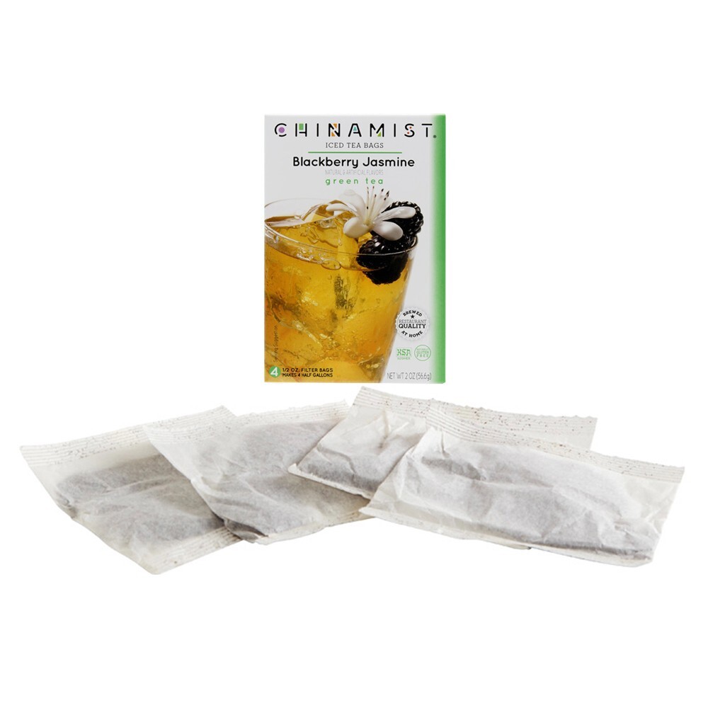 China Mist Blackberry Jasmine Iced Tea Bags, 4-Count Box, 6-Pack