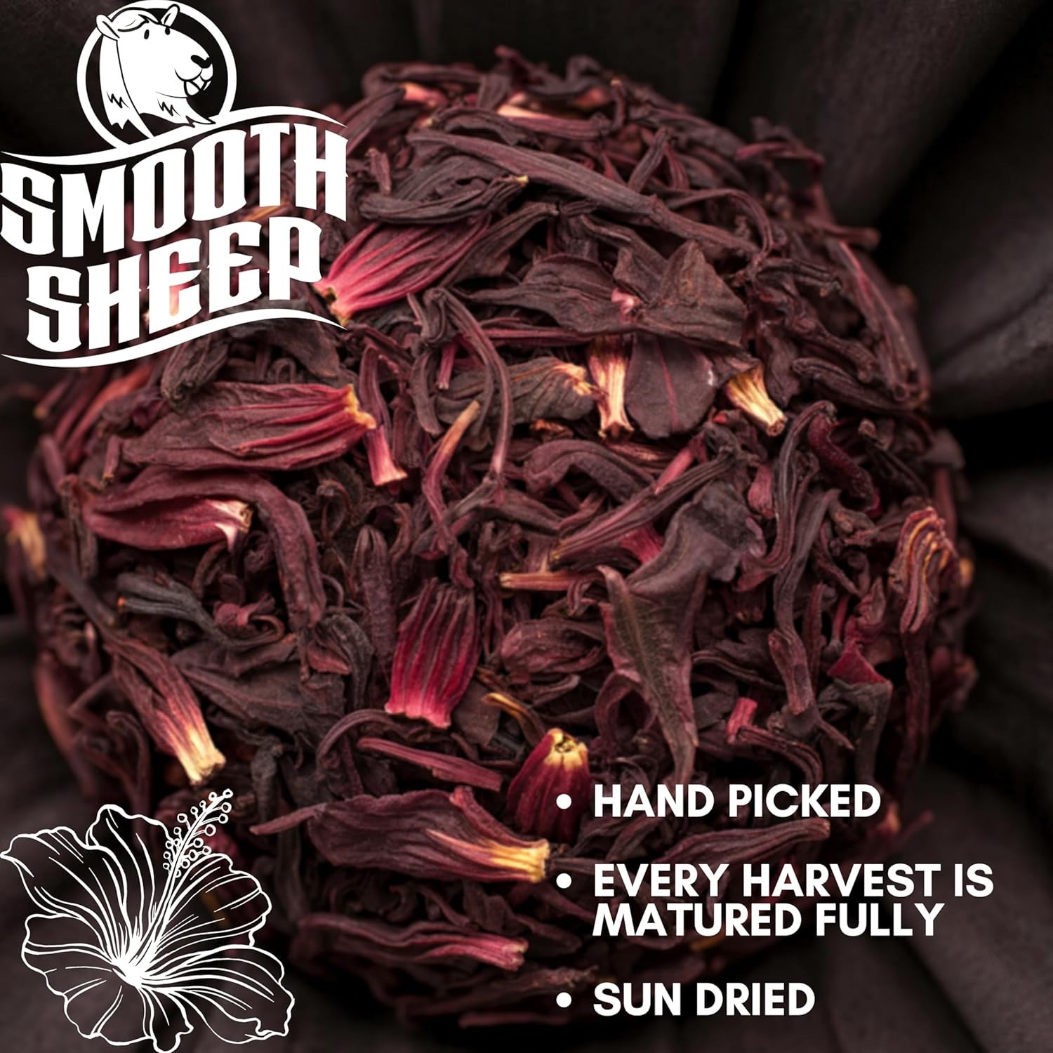 Smooth Sheep 1 LB 100% Premium Dried Hibiscus Flowers Tea,Jaimaica Tea