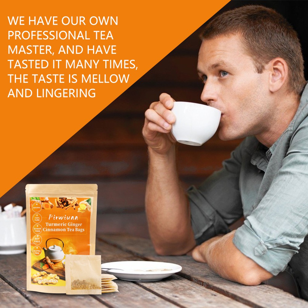 Turmeric Ginger Cinnamon Tea 120Bags No Additive Support Brain Weight Sleep Skin