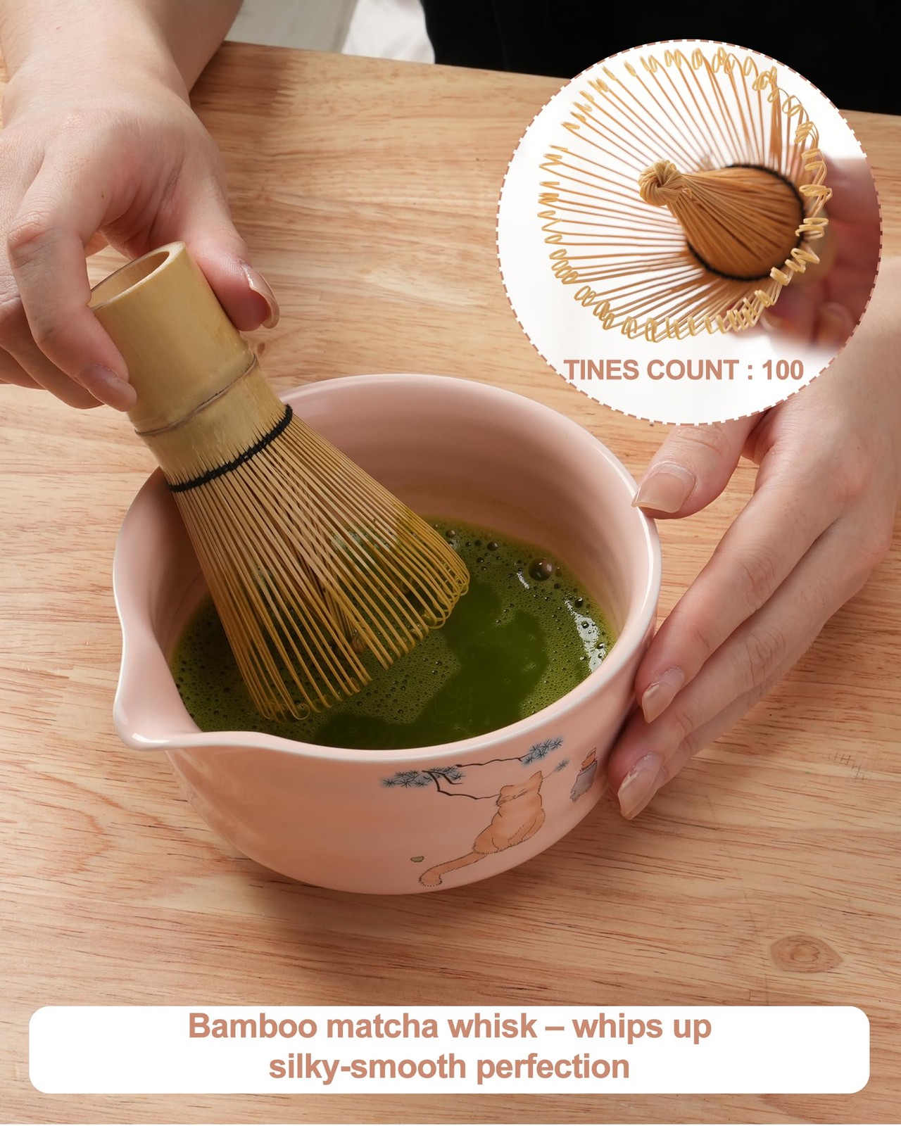 Matcha Whisk Set, Ceramic Matcha Set Includes Matcha Bowl, Matcha Whisk and H…