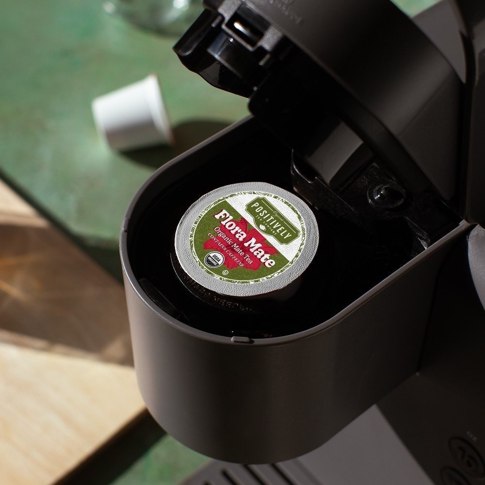 Positively Tea | Organic Flora Mate Tea | 96 Pods, Keurig Compatible