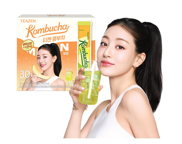 Teazen kombucha plum melon probiotic sparkling tea mix 30 sticks x2 K-food