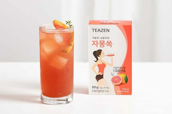 TEAZEN Kombucha Grapefruit Powder Stick 5g X10pcs Healthy Drink Diet Korea Tea