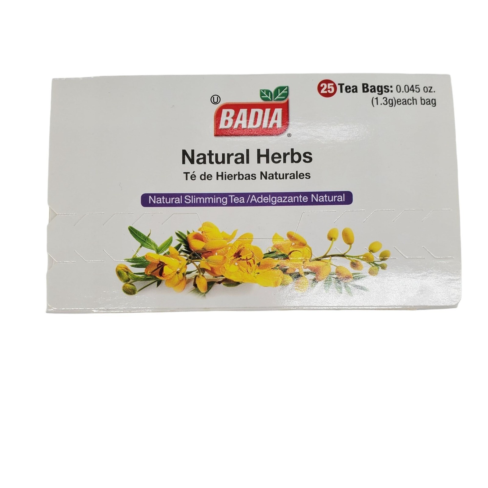 Badia Natural Herbs Natural Slimming Tea Caffeine-Free Bag – Pack of 25