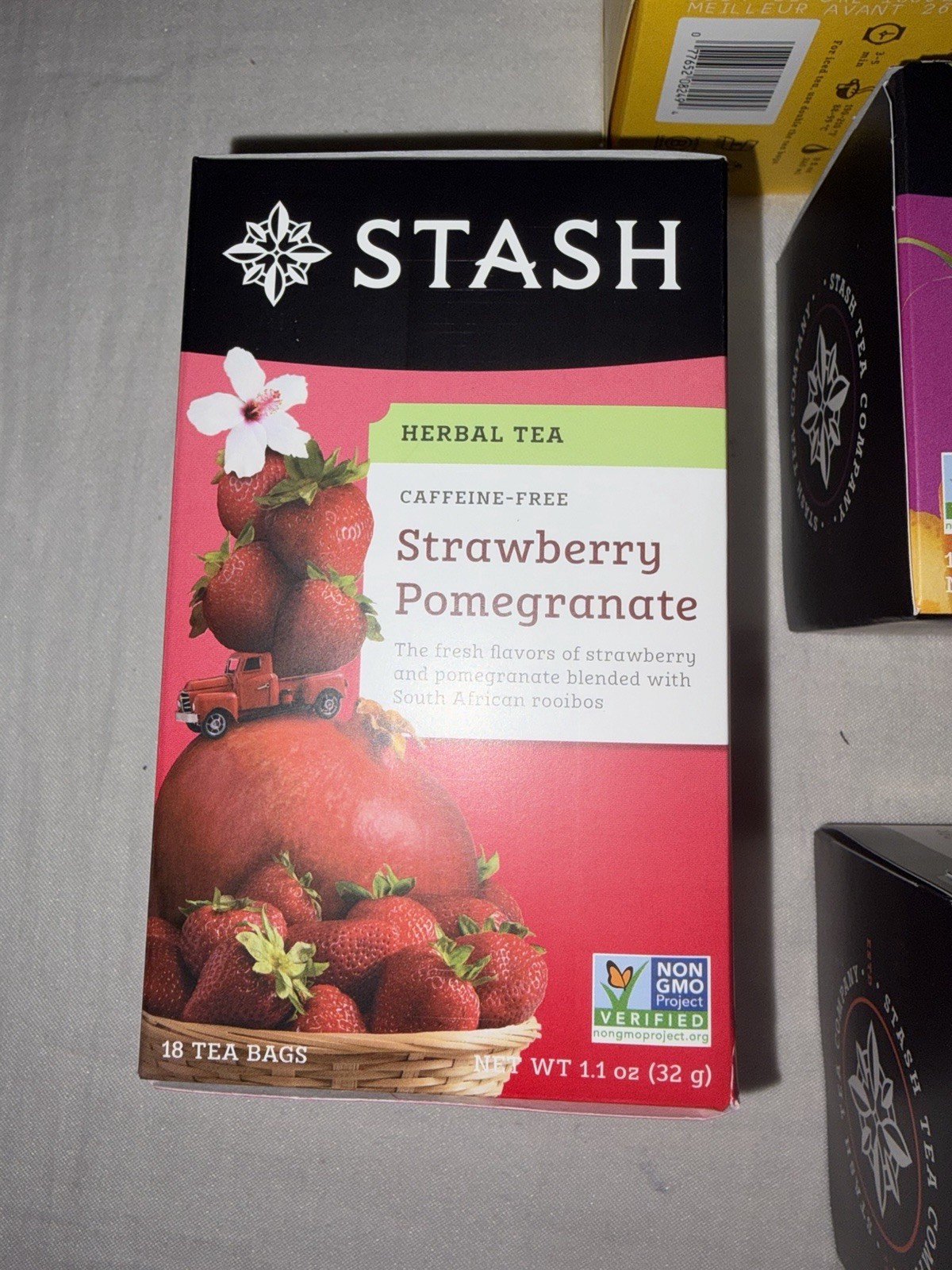 Stash Tea Bags Fruity Herbal Tea Assortment Lot Of 6 Boxes 116 Total Bags 08/26