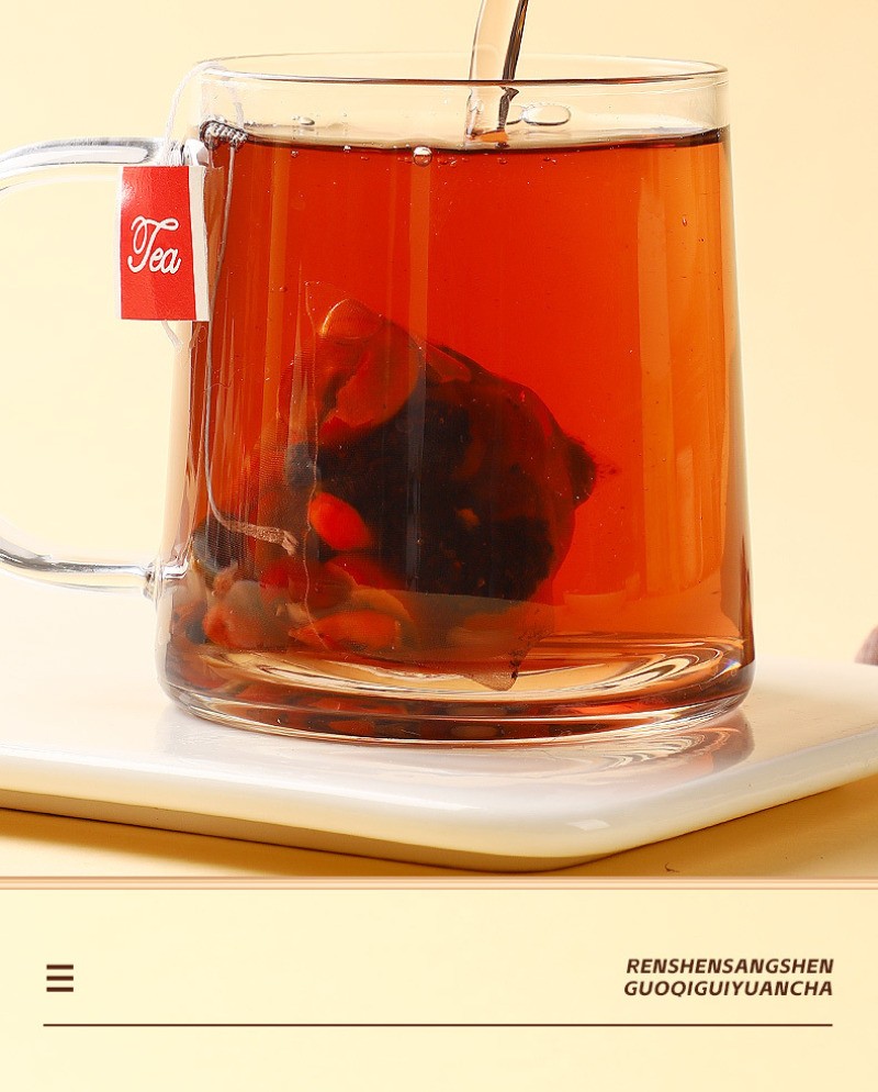 Ginseng Mulberry Wolfberry Longan Tea Liubao Tea Guben Stay Up Late Recovery Tea