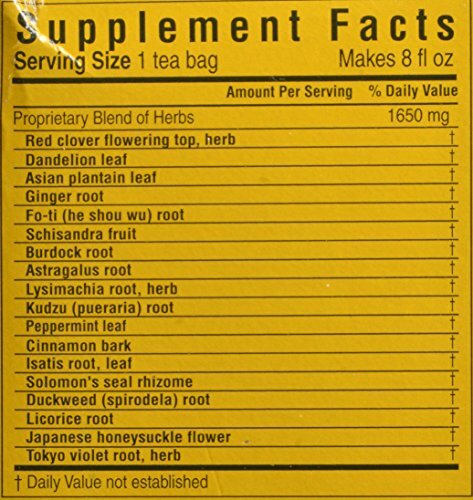 Triple Leaf Detox Tea,Chinese Purification Herbs Support of the Defenses-20 bags