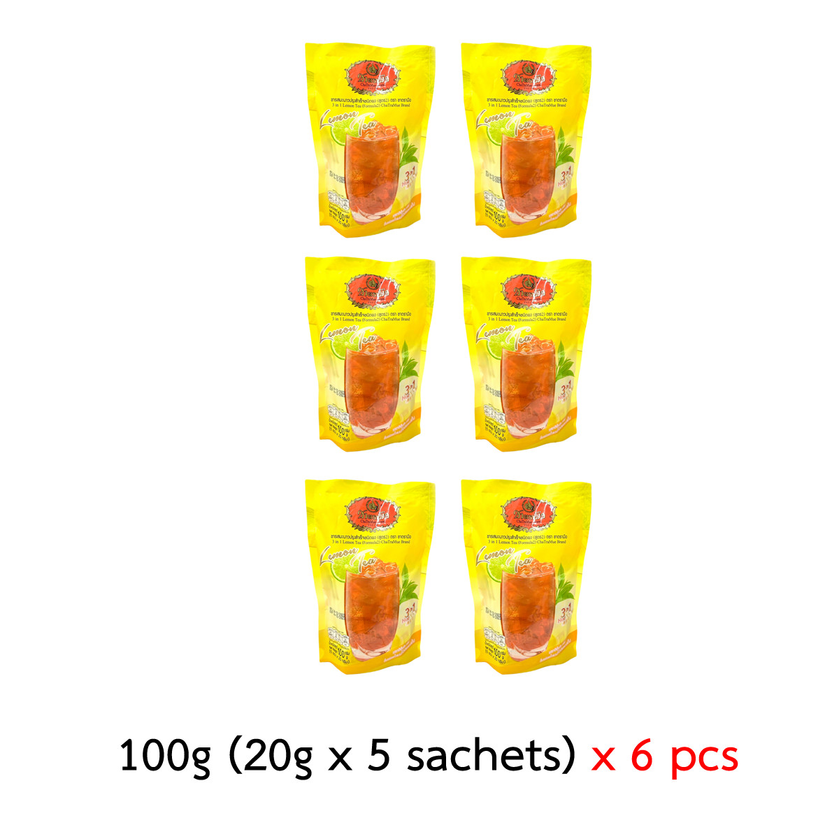 100g 3 in 1 Thai Lemon iced Tea Instant Powder Iced Cha Tra Mue