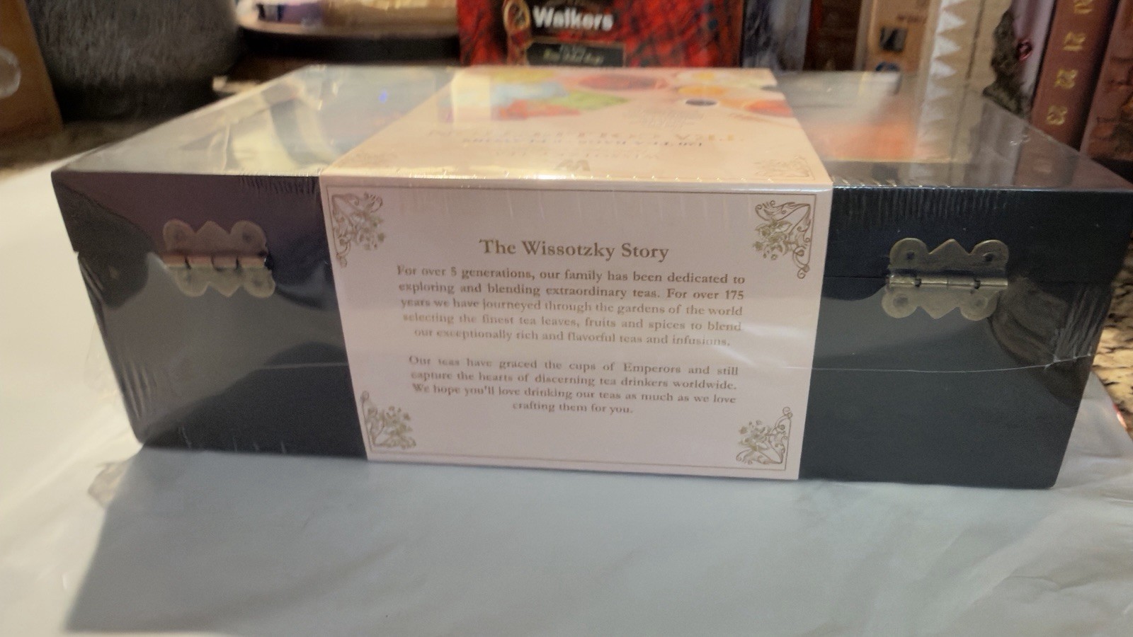 Wissotzky Tea Wooden Box 120 TEA BAGS • 6 FLAVORS TEA COLLECTION 7.46 oz
