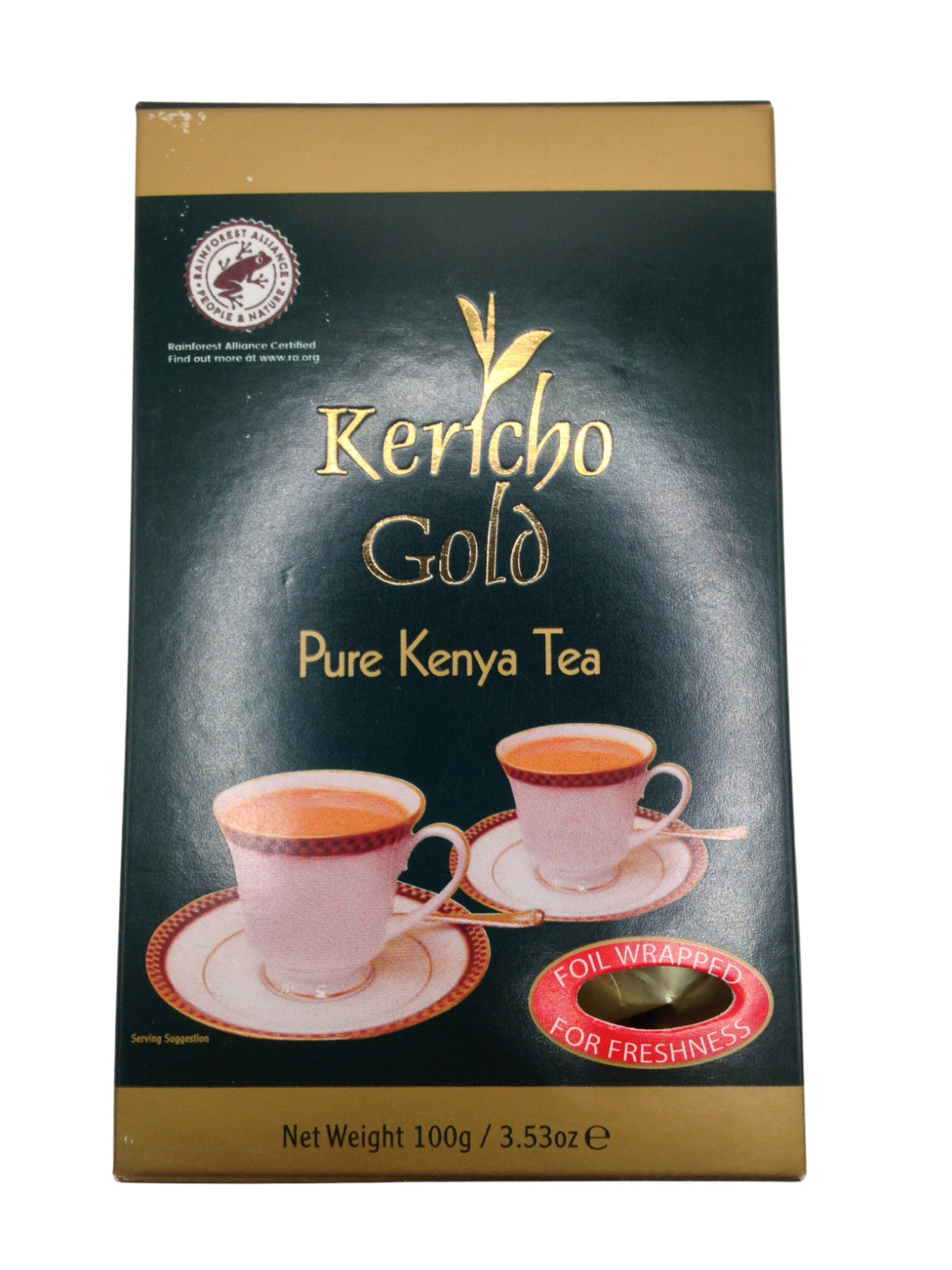 Kericho Gold – Kenya Finest Pure Black Tea – (100g) Loose Tea Foil Wrapped Box