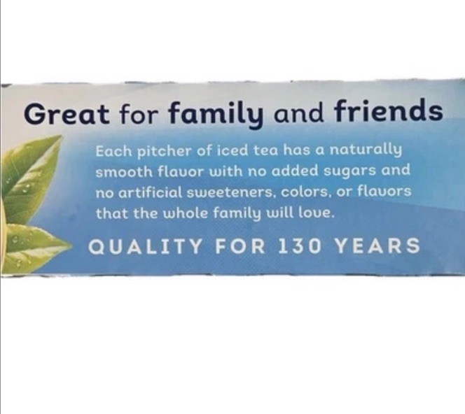 Lipton Iced Tea Bags Picked At The Peak of Freshness 6 oz (24 Count)