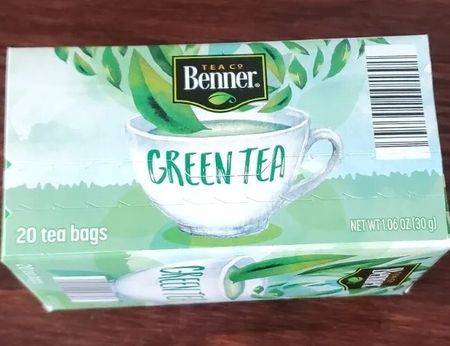 Benner Green Tea 20 bags one box B.B.2/9/2025 Net Wt 1.06oz