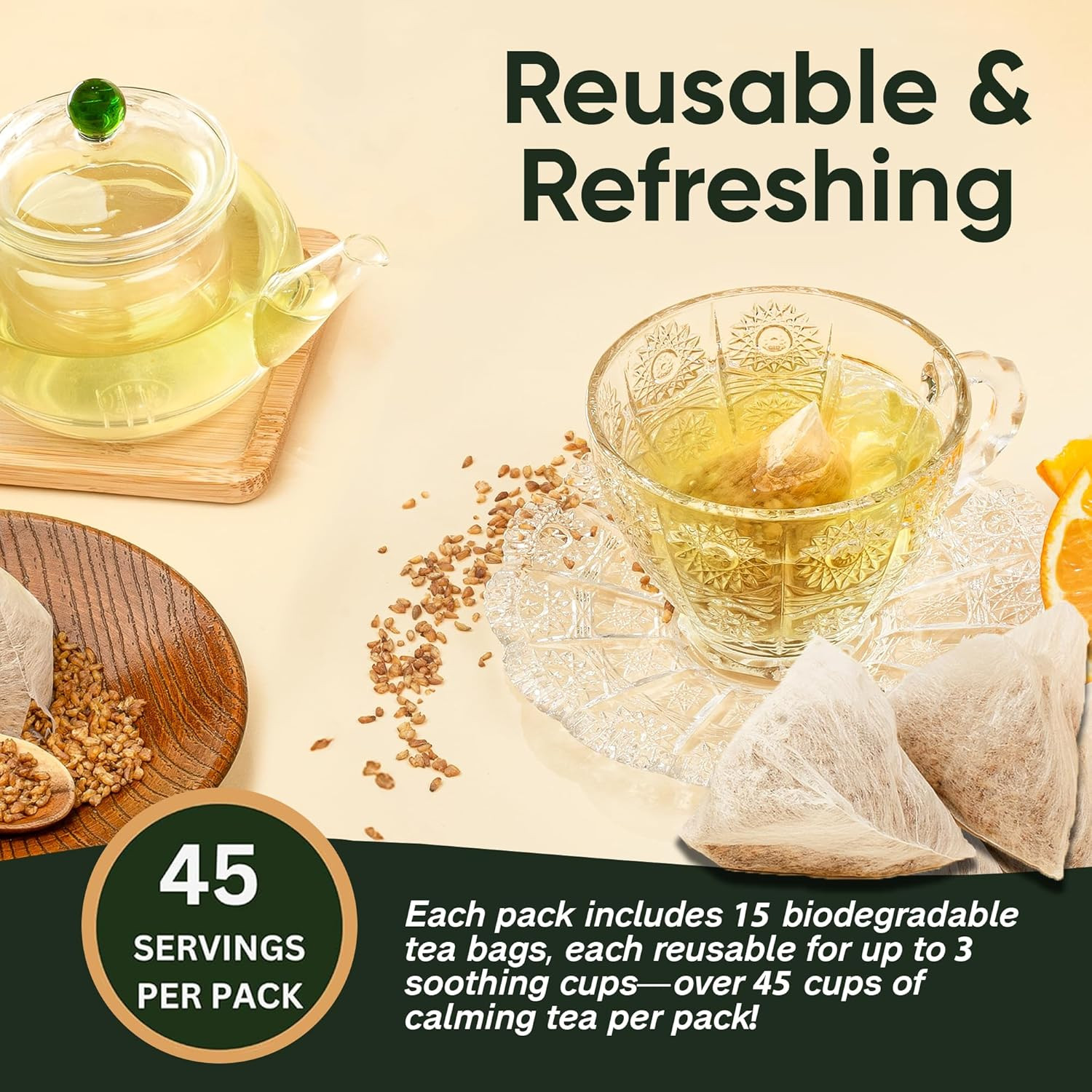T. Buckwheat Tea – Herbal Tea, Caffeine-Free, Gluten-Free, Pregnancy-Safe, Keto-