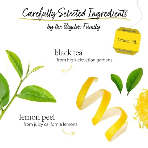 Bigelow Lemon Lift Black Tea Bags 20-Count Box (Pack of 6), Caffeinated Black