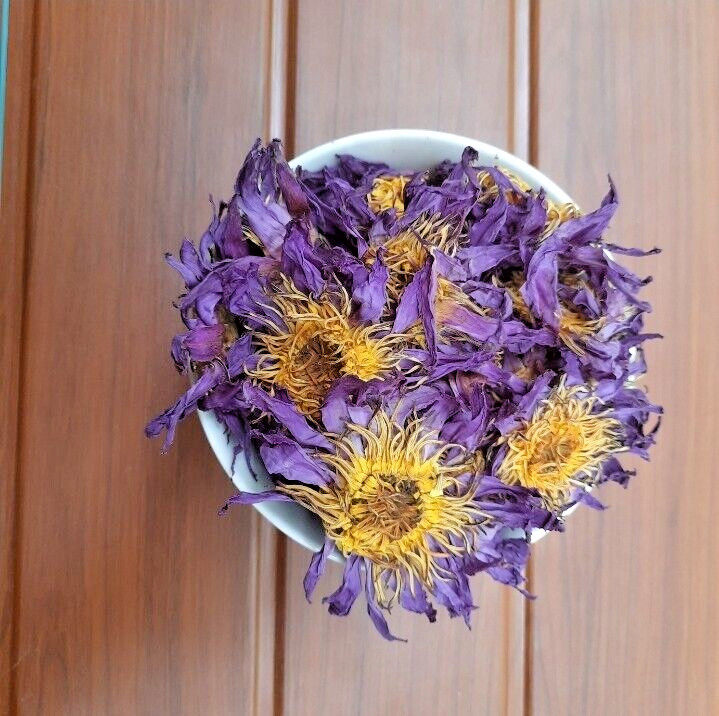 180g Dried Blue Lotus Flower Nymphaea Caerulea Natural Hand Picked Flower Herbal