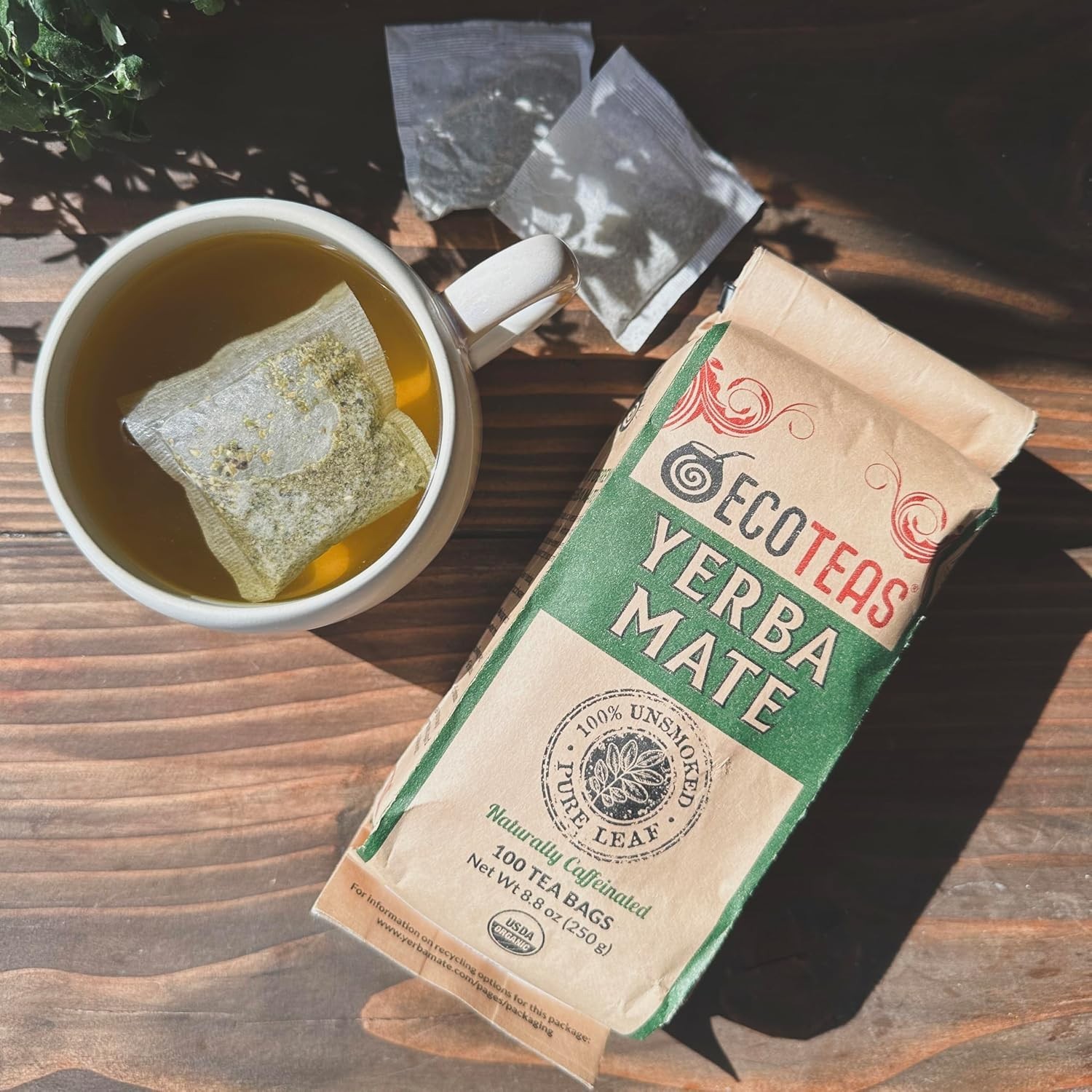 Organic Yerba Mate Tea Bags – Natural Energy & Detox – 300 Count