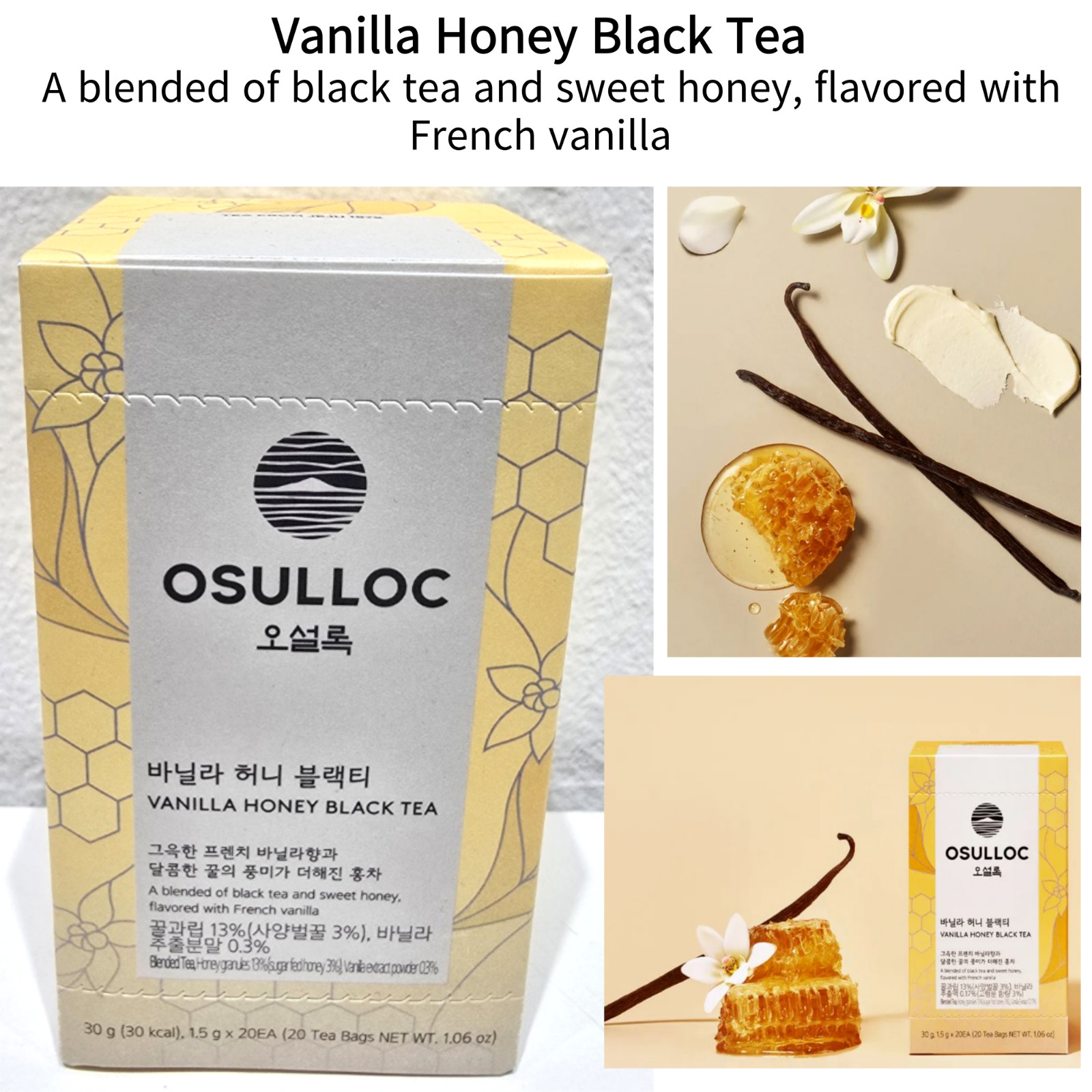 OSULLOC Jeju 6 Flavors Daily Natural Tea Bags Korea Tea 20ea From Korea
