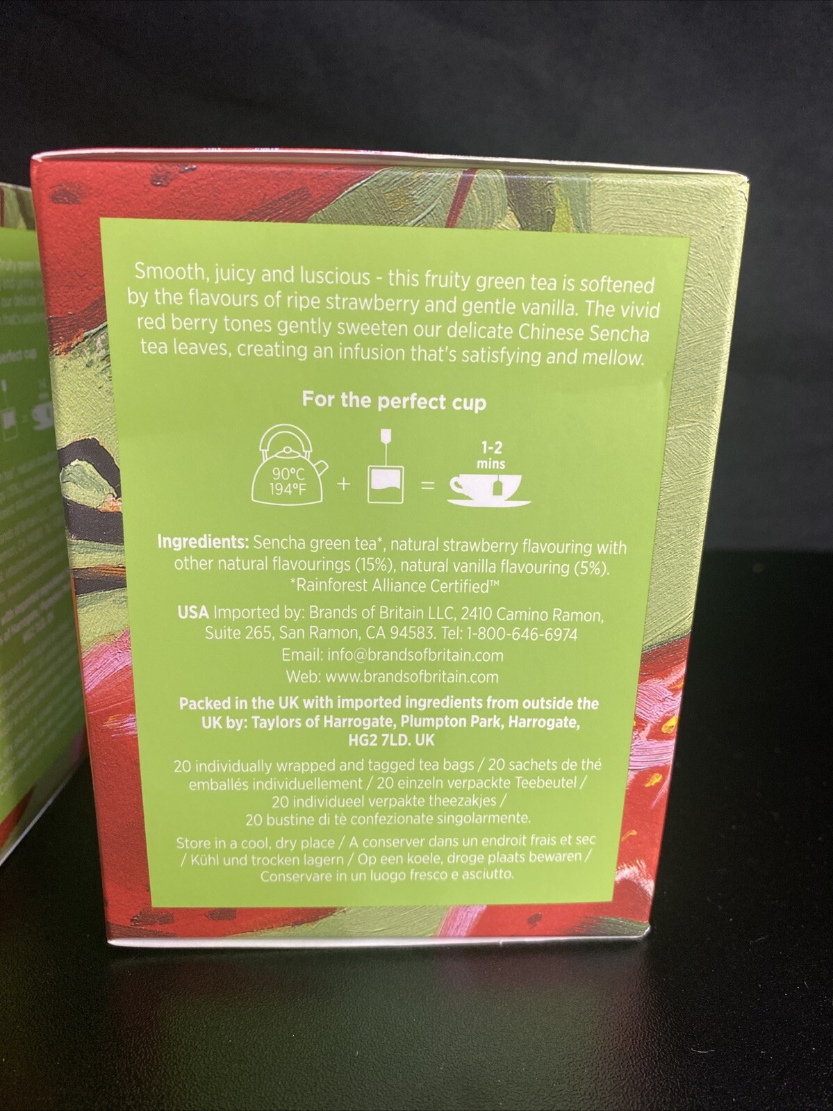 ( Lot Of 2 ) Taylors of Harrogate Tea – Strawberry & Vanilla Tea ( Exp 05/2026 )