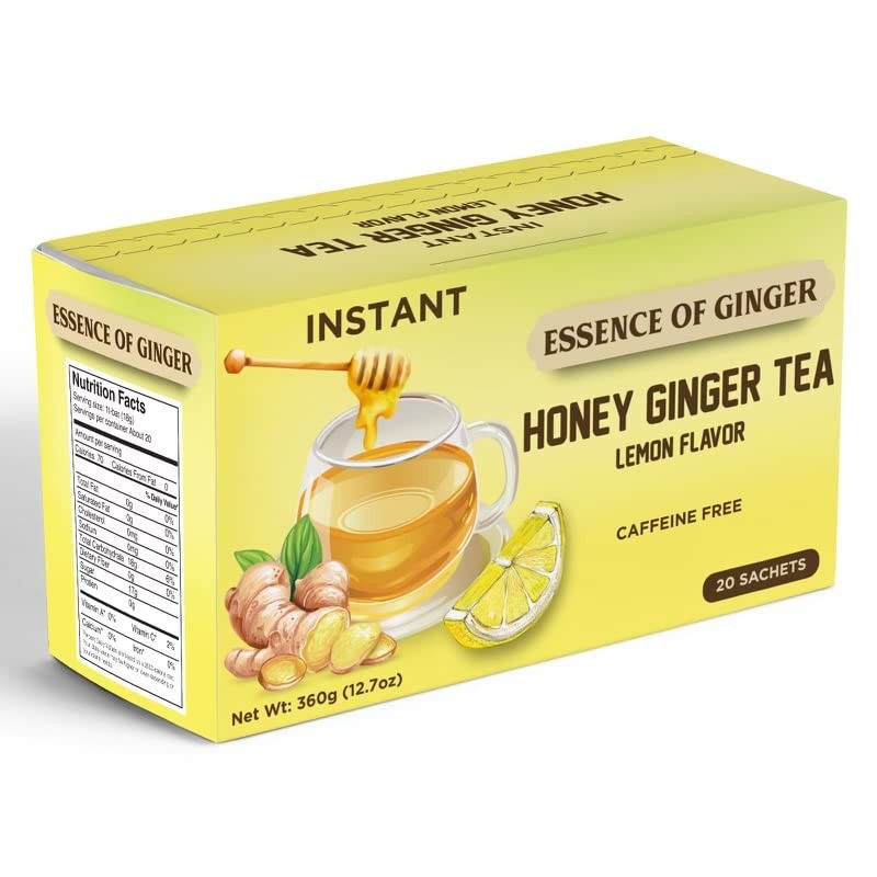 Natural Honey Lemon Ginger Herbal Tea 20 Sachet Packets Instant Beverage 18…