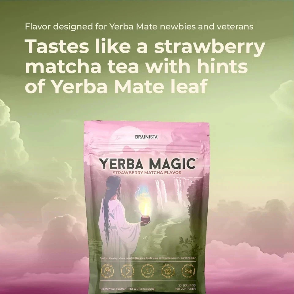 Yerba Magic, Yerba Mate Tea Instant Powder Drink with Nootropics, Pre & Probioti